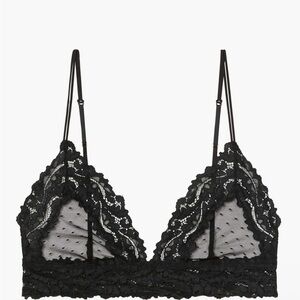 🆕 Savage X Fenty Black Mesh Bralette - Size: S